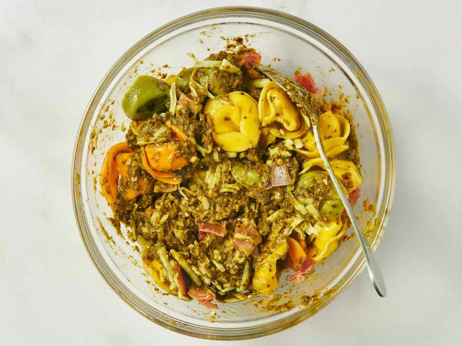 4-Ingredient Pesto Tortellini Bake Recipe