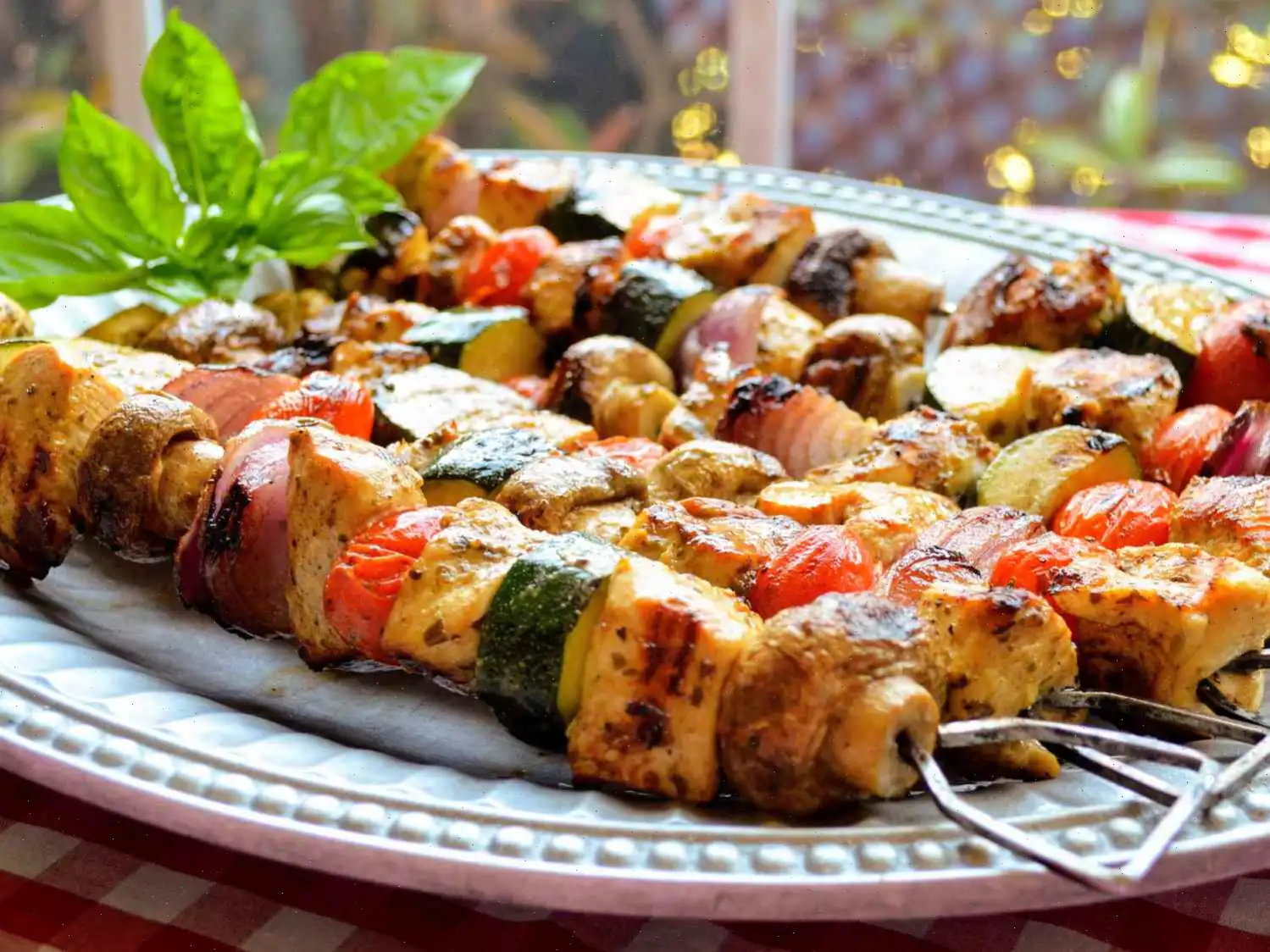 Grilled Pesto Chicken Kabobs Recipe