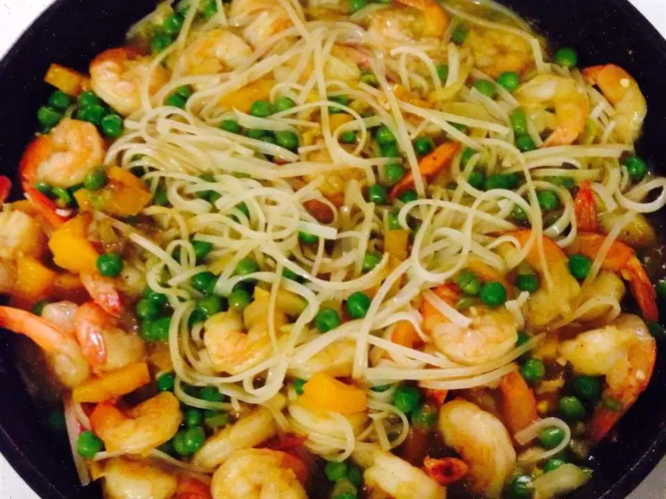Singapore Noodle Curry Shrimp Recipe