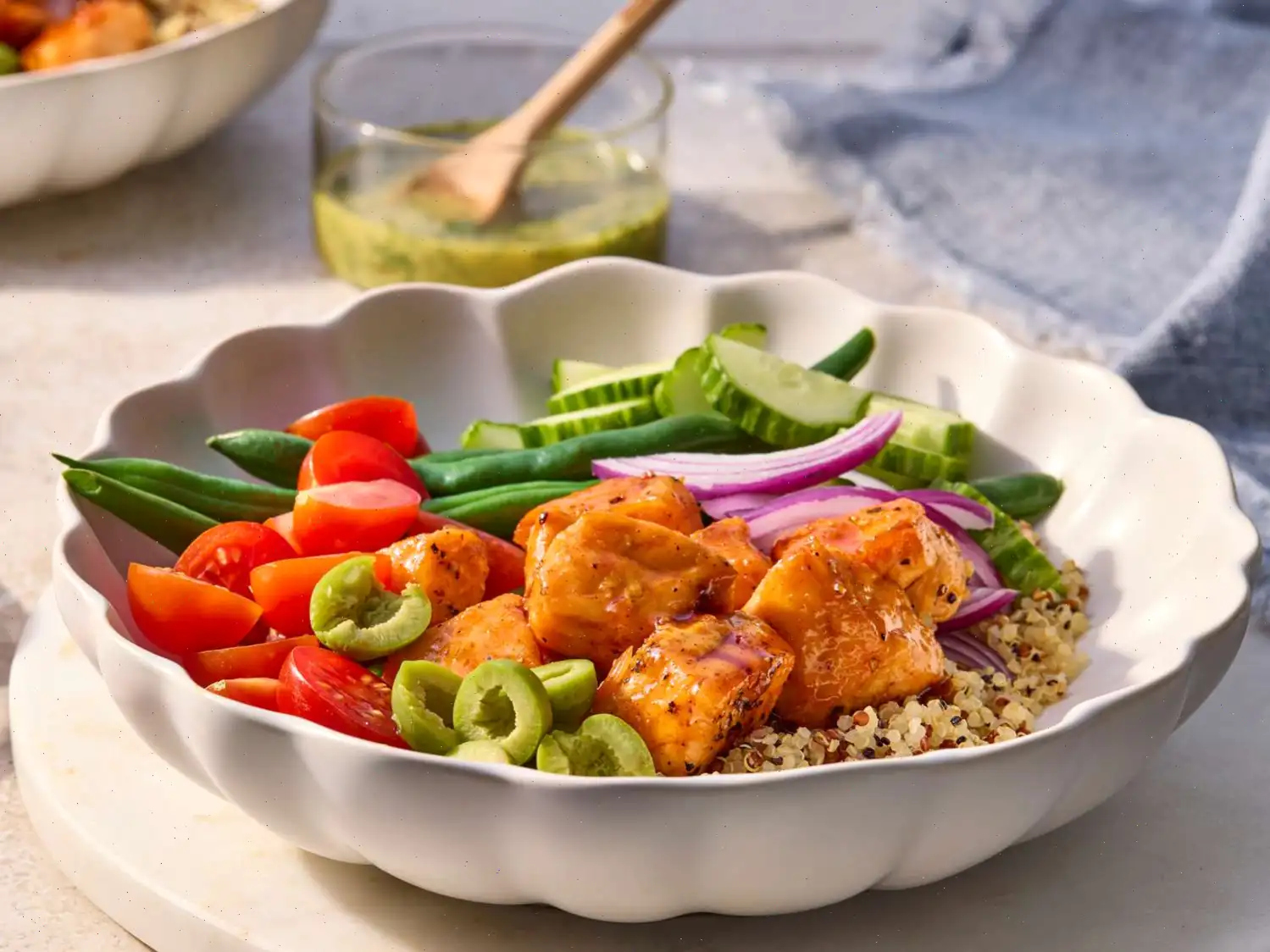 Hot Honey Salmon Bowls Recipe