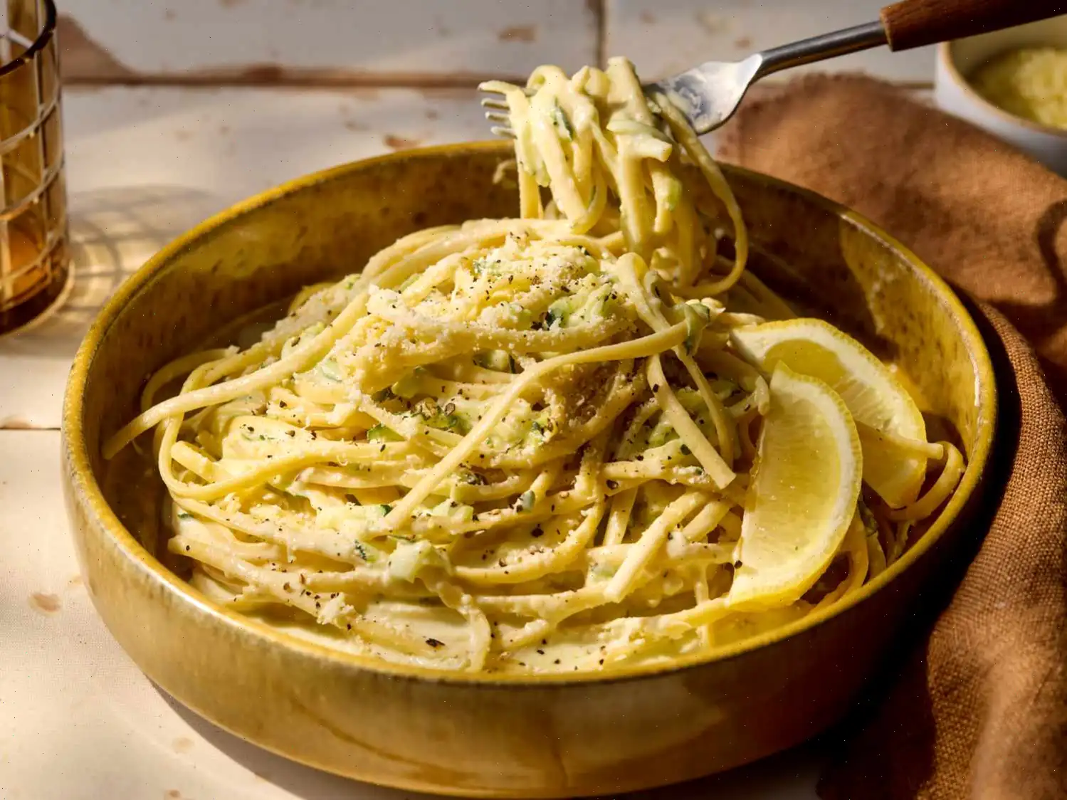 Creamy Lemon Zucchini Pasta Recipe