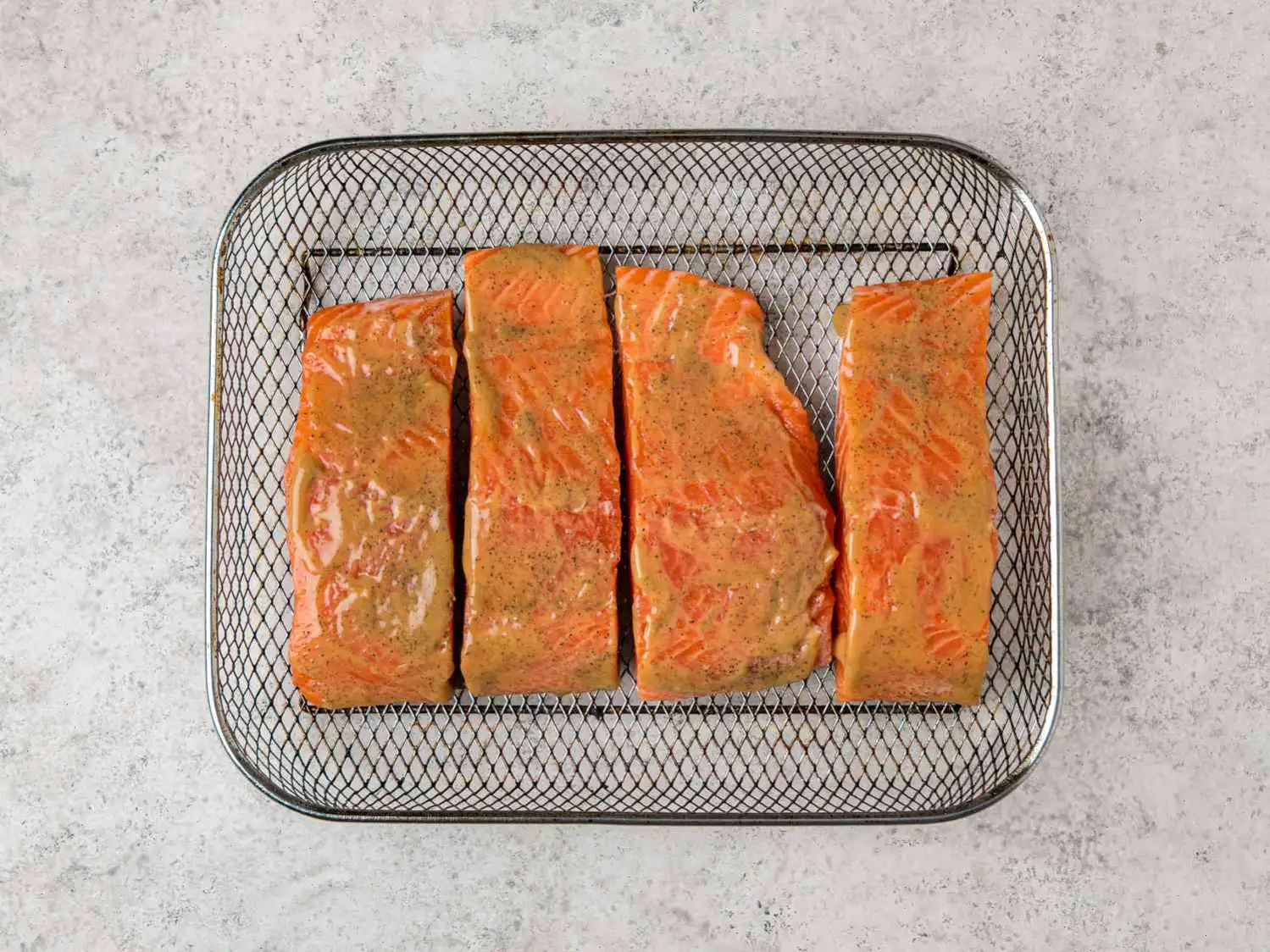 Air Fryer Honey Mustard Salmon Recipe