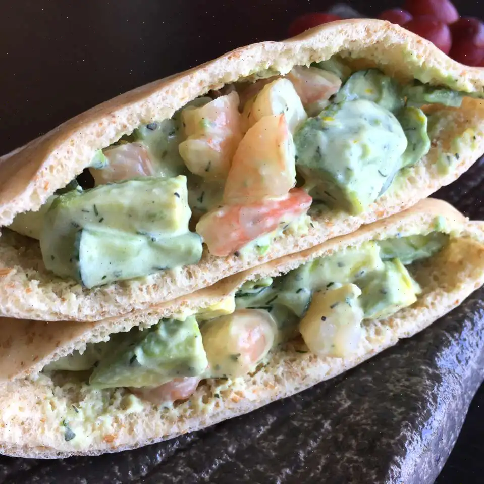 Shrimp and Avocado Tzatziki Pockets Recipe
