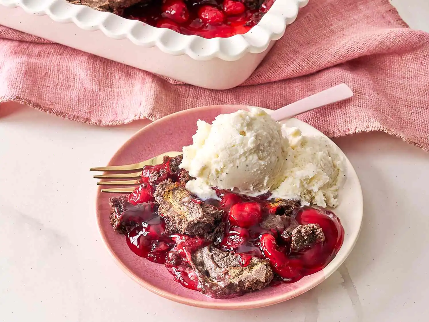 3-Ingredient Chocolate Cherry Dump Cake Recipe