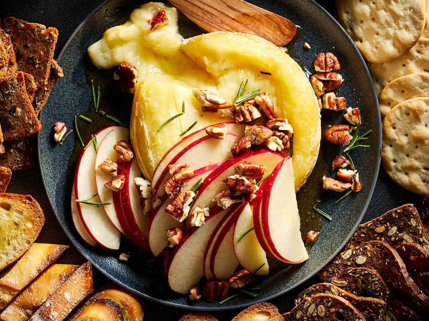 Maple, Apple, and Pecans Baked Brie Recipe