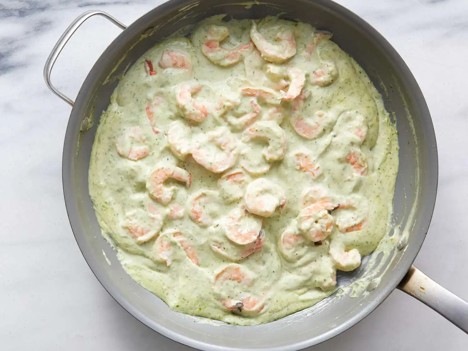 Creamy Pesto Shrimp Recipe