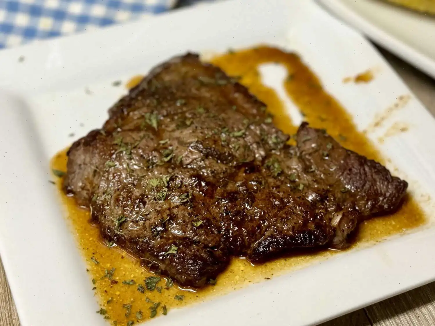 Minute Steaks with Barbecue Butter Sauce