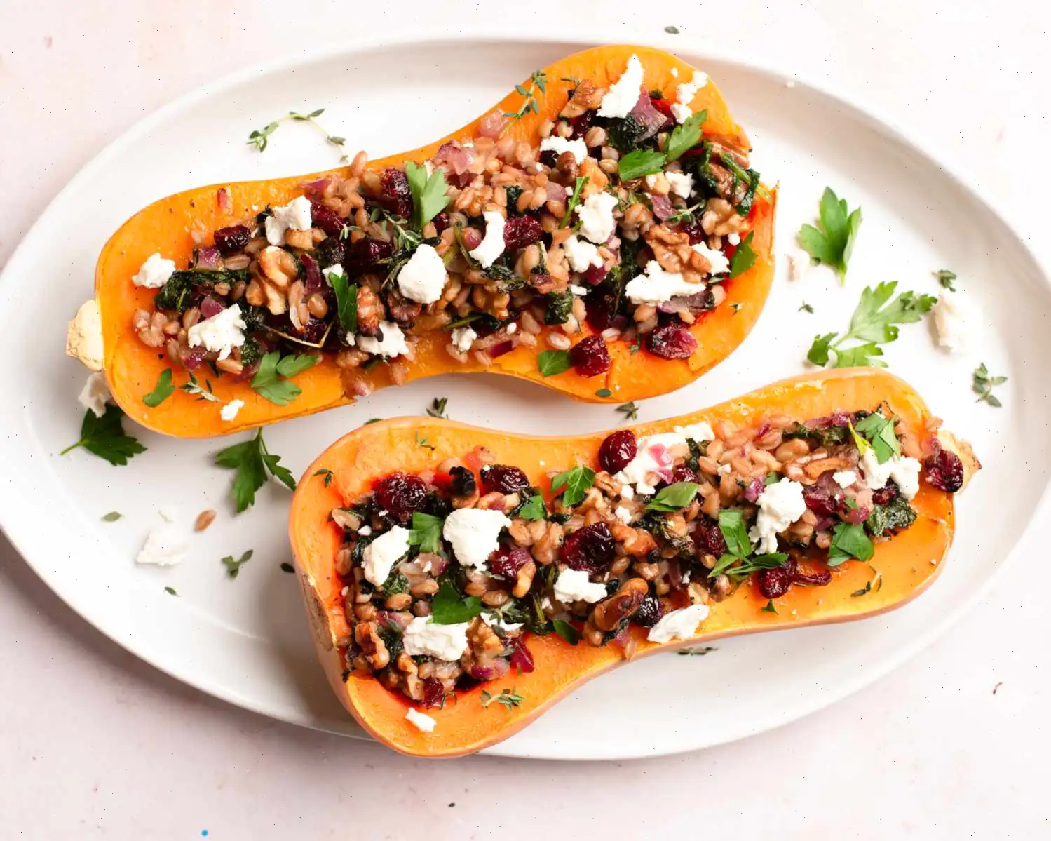 Savory Stuffed Butternut Squash Recipe