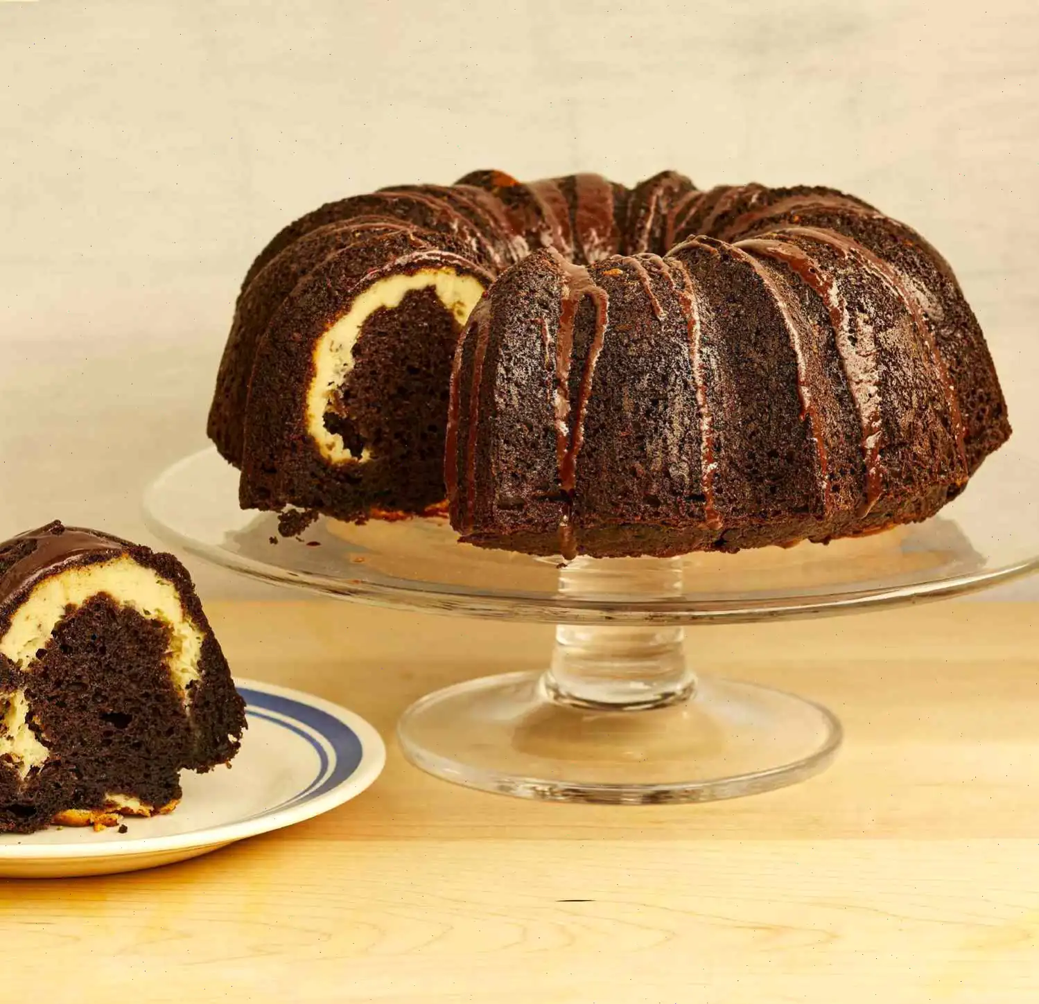 Ribboned Fudge Cake Recipe