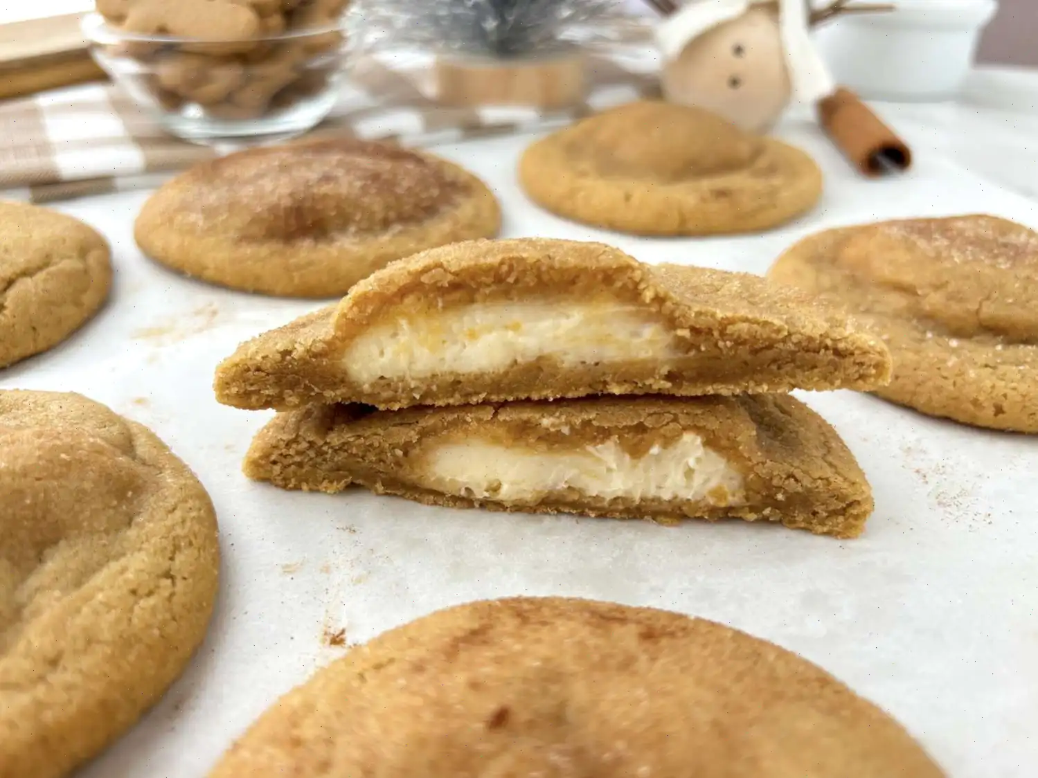 Cheesecake-Stuffed Snickerdoodle Cookie Recipe