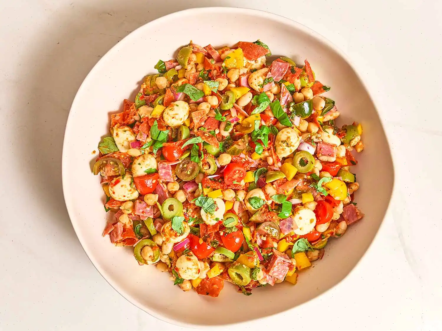 Supreme Pizza Bean Salad Recipe
