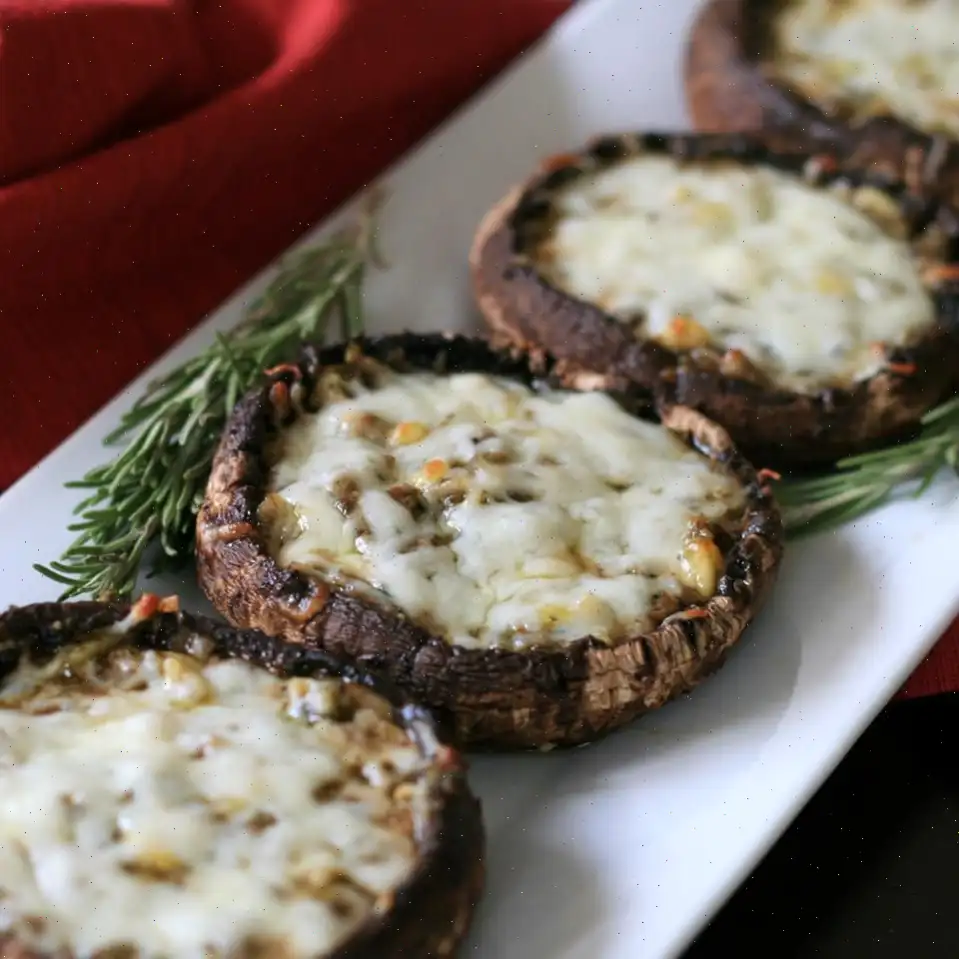 Pesto-Stuffed Grilled Portobellos Recipe