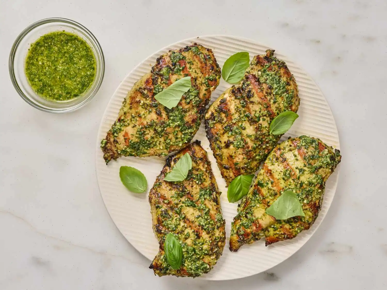 Garlicky Grilled Pesto Chicken Recipe