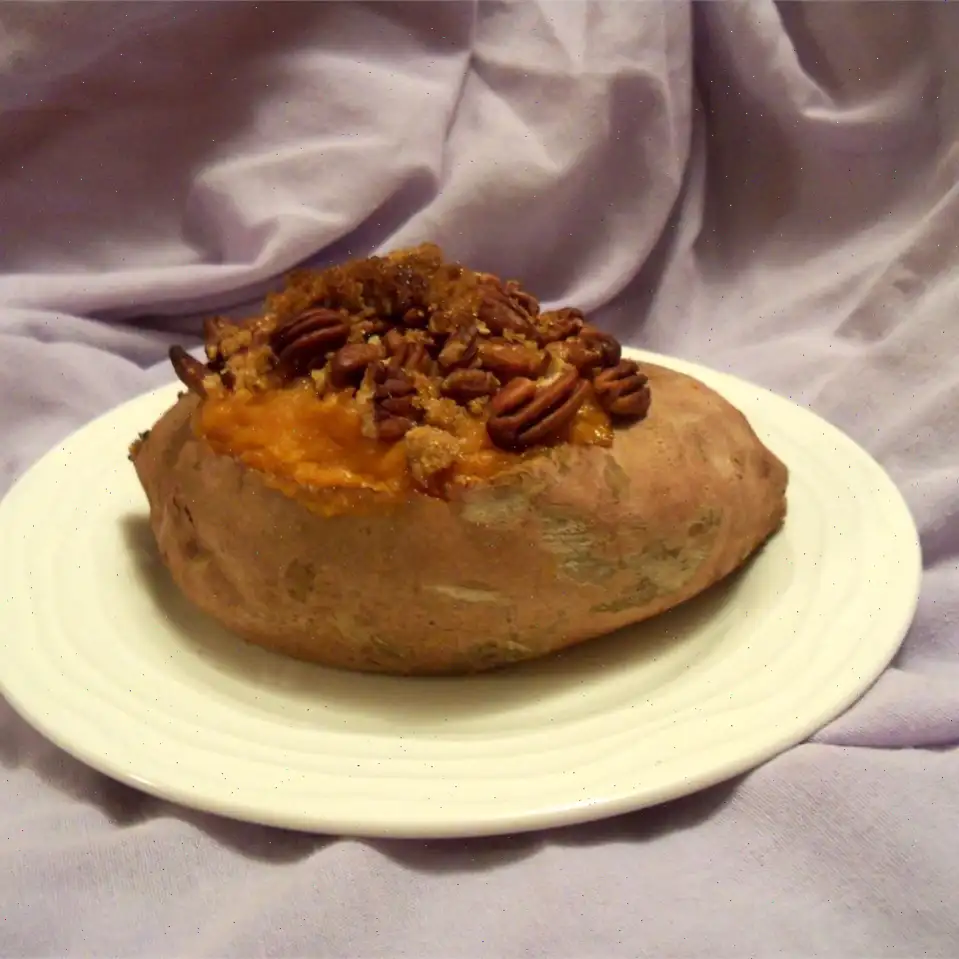 Stuffed Baked Sweet Potatoes with Pecans Recipe