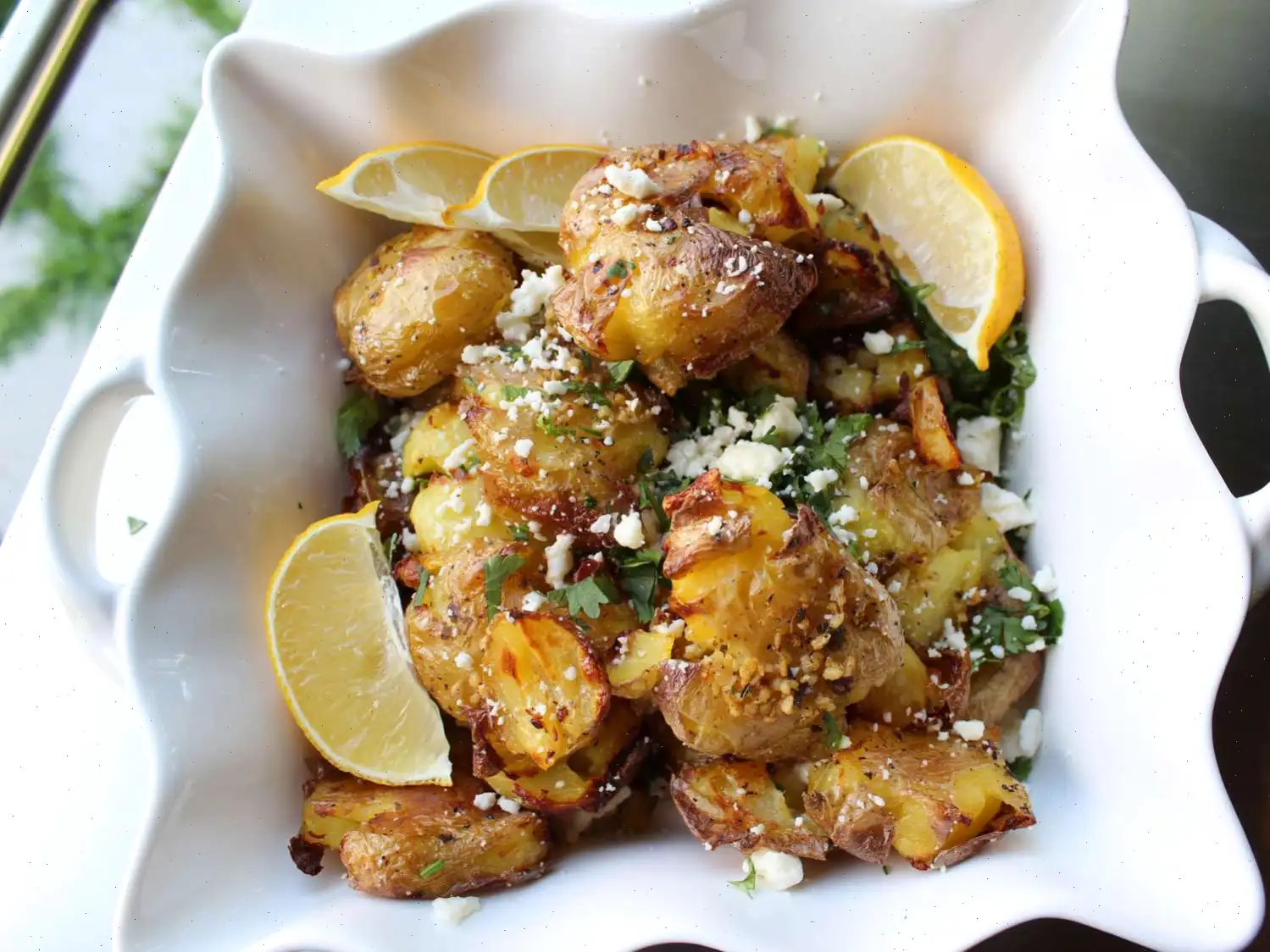 Crispy Lemon Feta Potato Salad Recipe