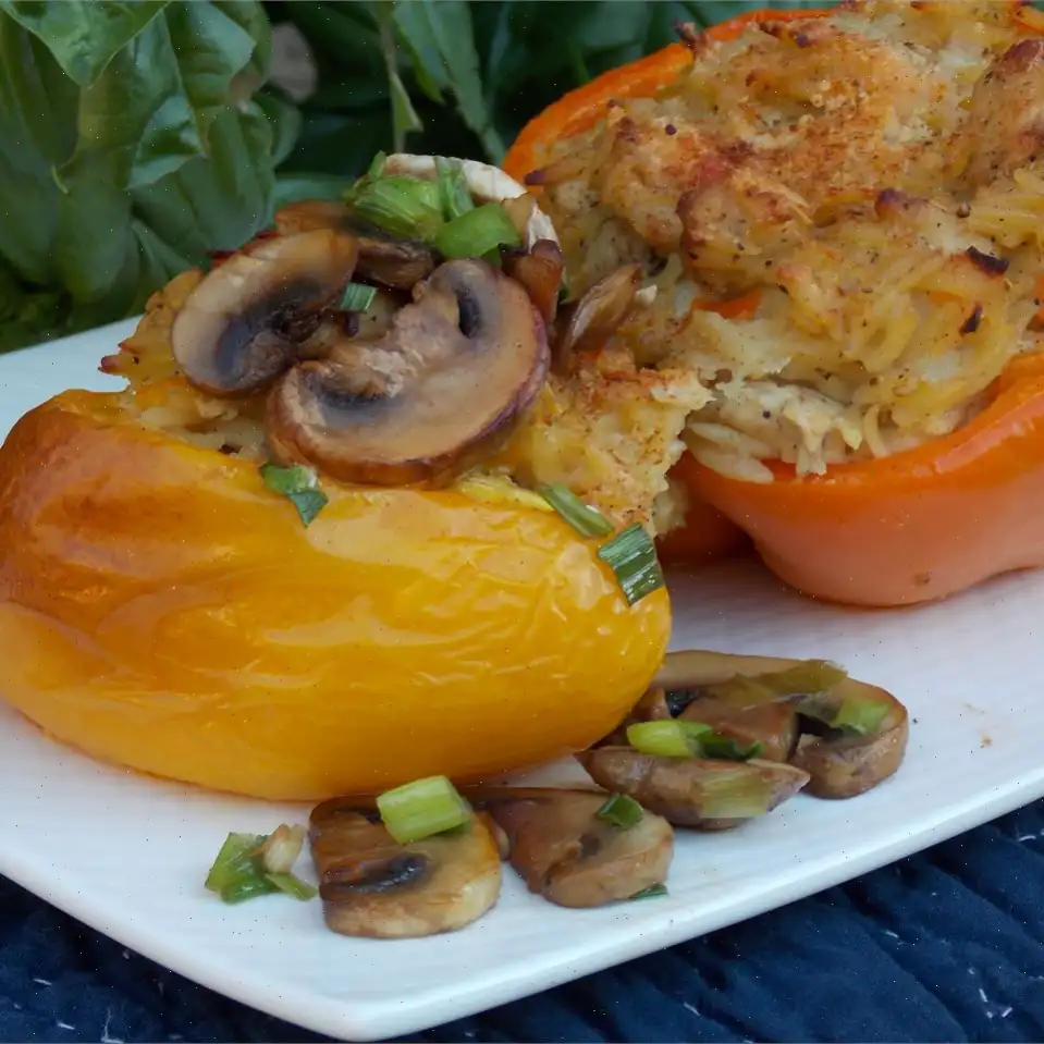 Orzo and Chicken Stuffed Peppers Recipe