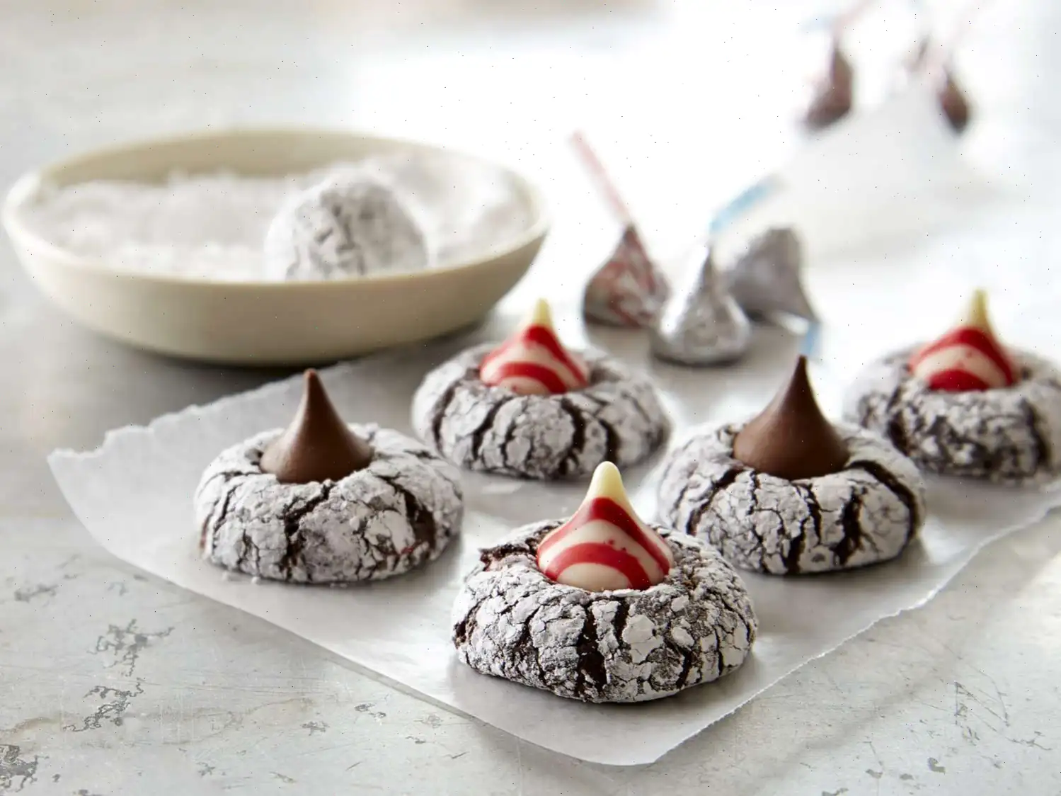 Kisses Peppermint Brownie Drops Recipe
