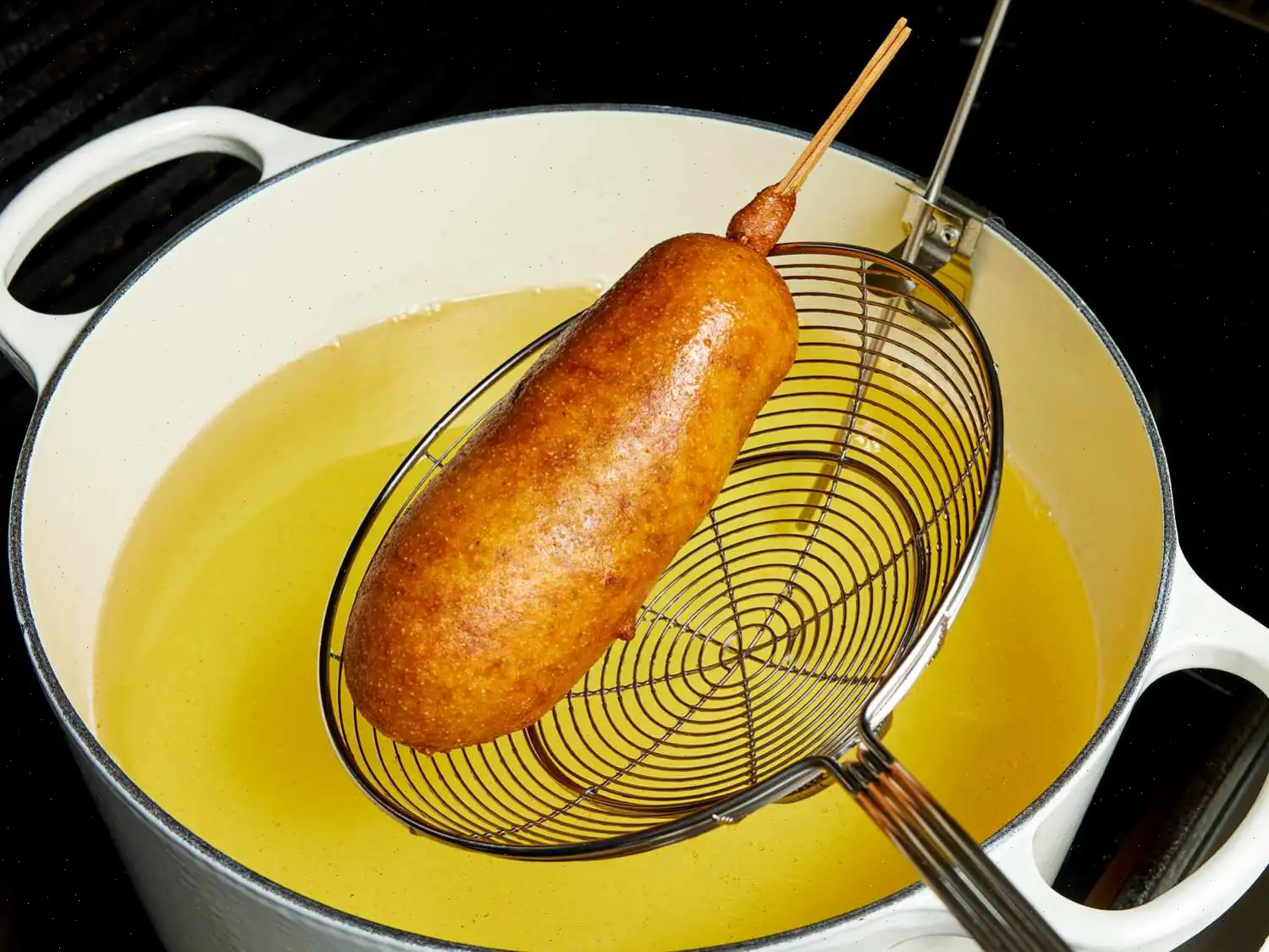 Pulled Pork & Pickle Corn Dogs