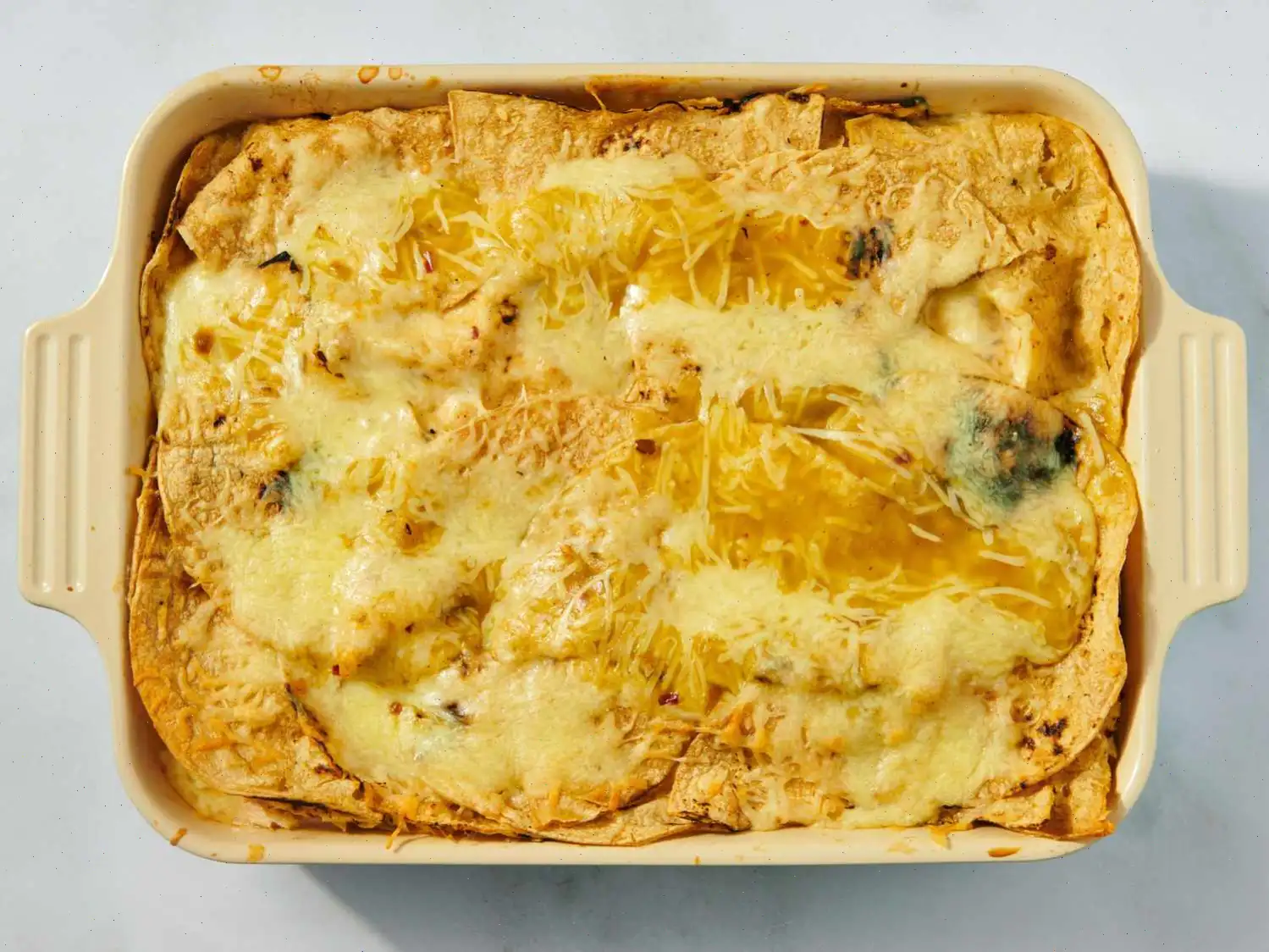 Quick and Easy Green Chile Chicken Enchilada Casserole Recipe