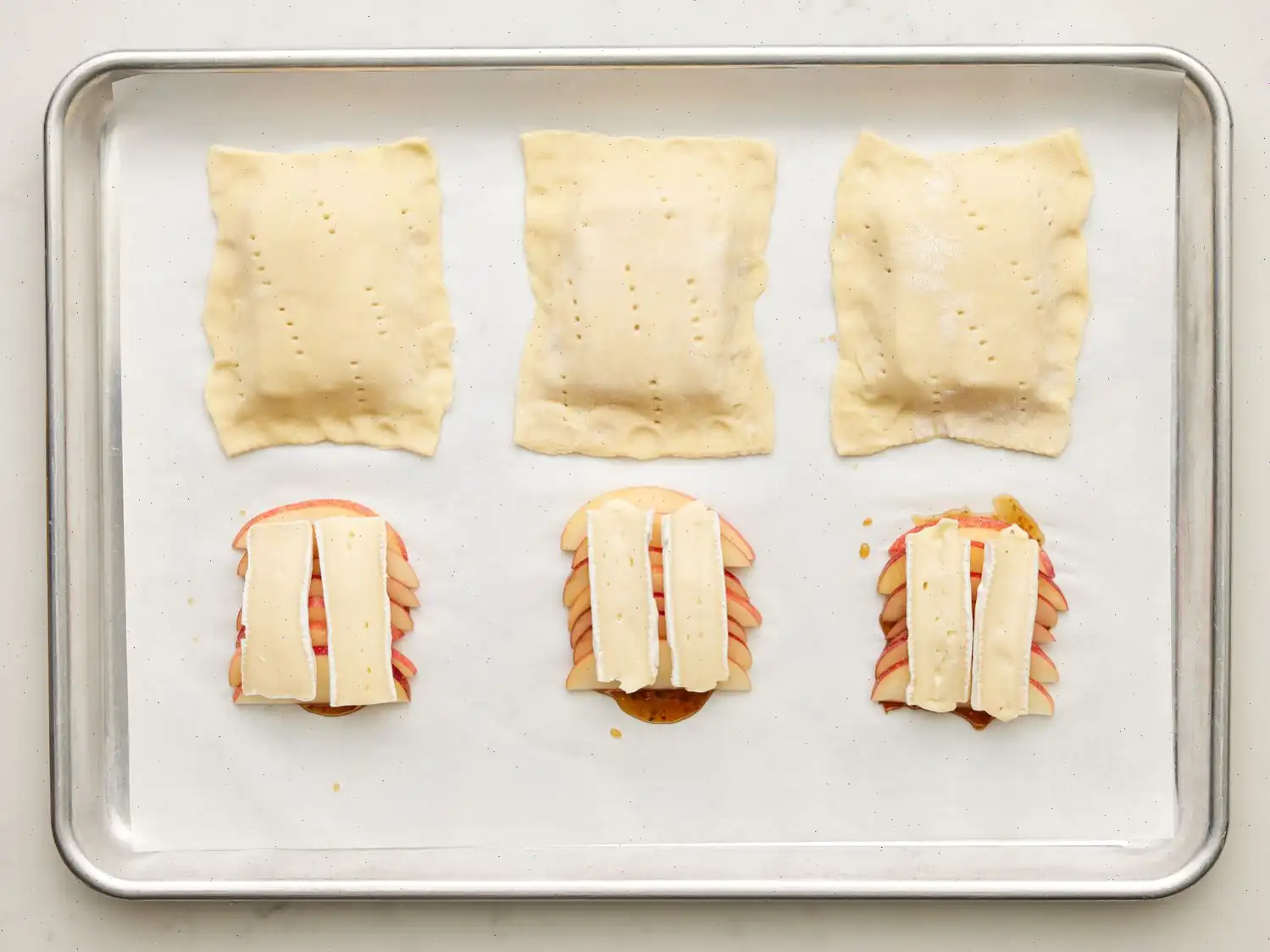 Upside Down Apple & Brie Puff Pastry Tarts