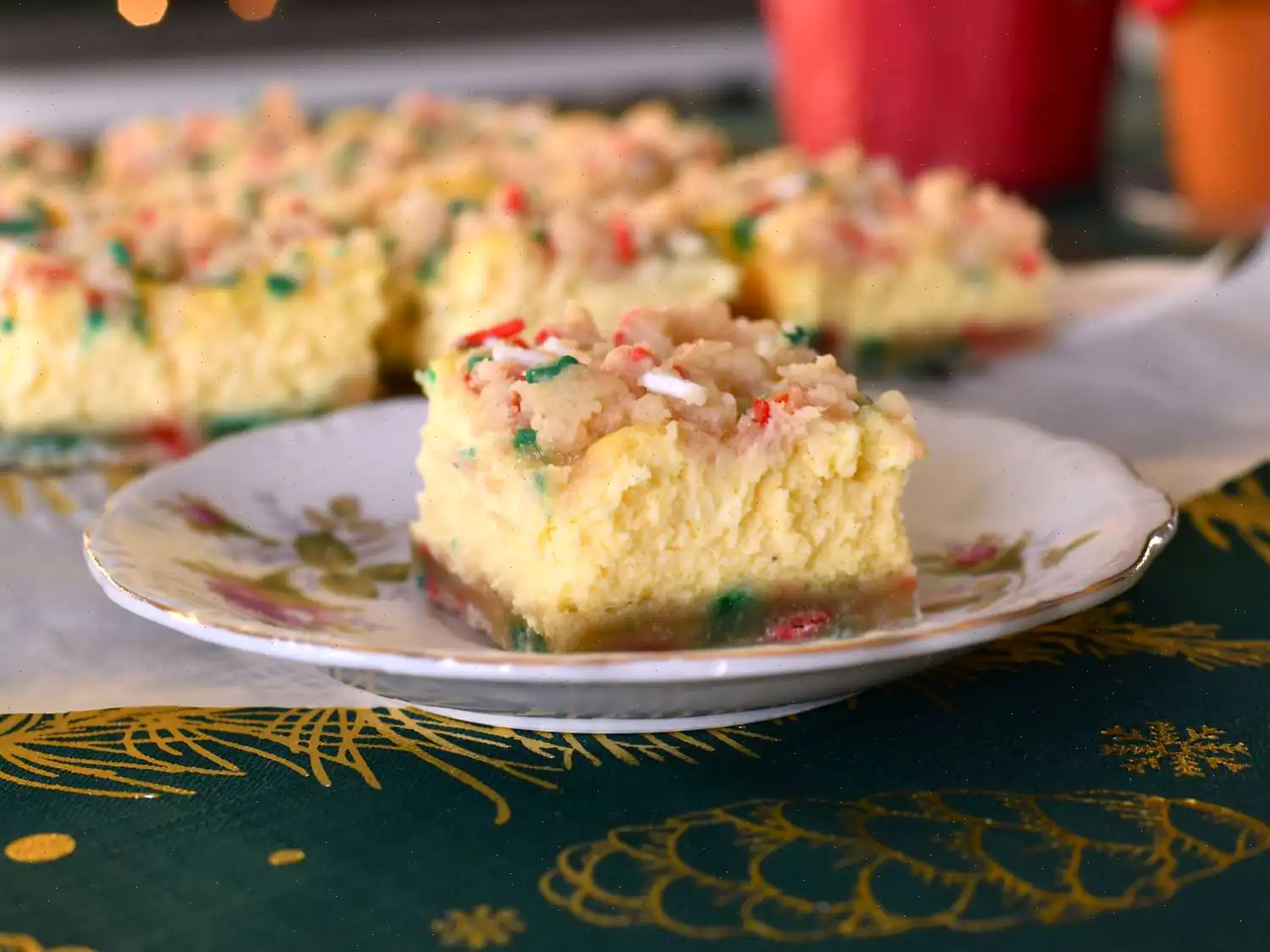Christmas Cheesecake Bars Recipe