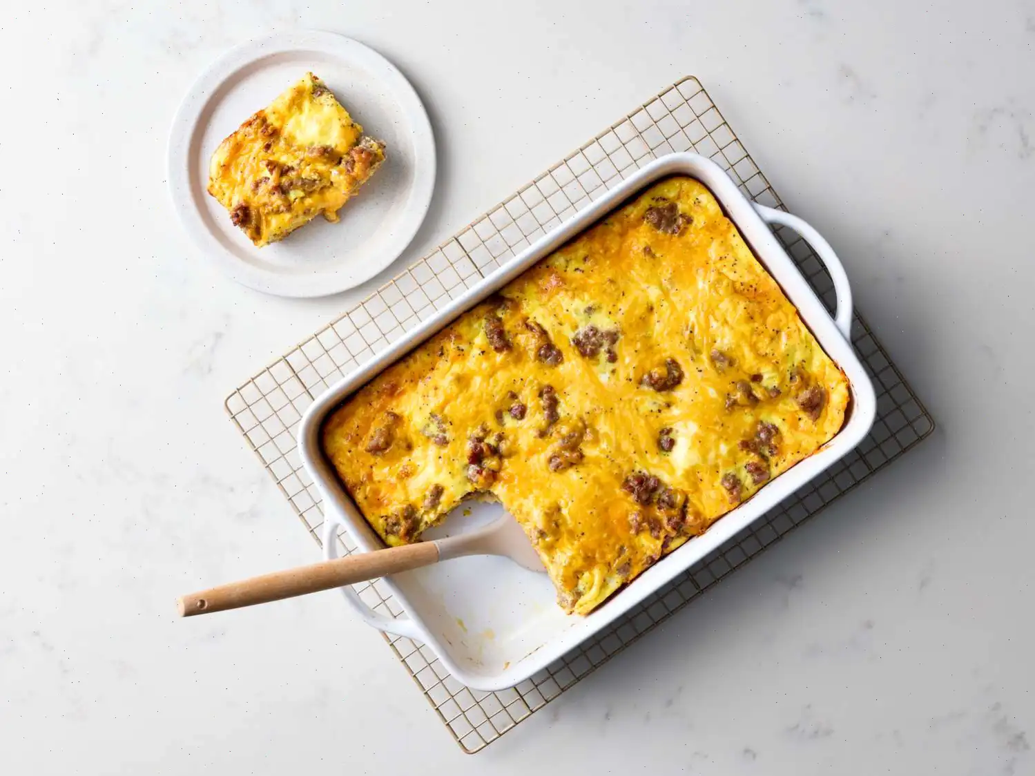 Sausage, Egg, and Cheese Biscuit Casserole Recipe