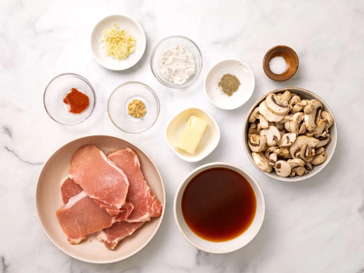 Pork Chops in Garlic Mushroom Sauce Recipe