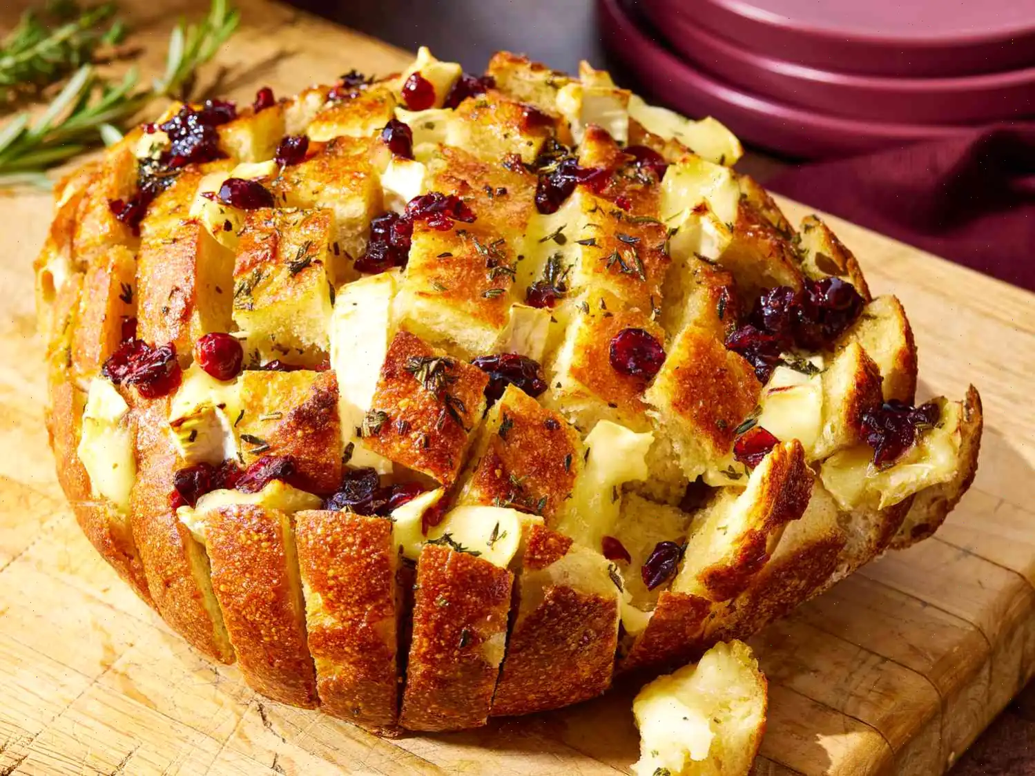 Cranberry Brie Pull Apart Bread Recipe