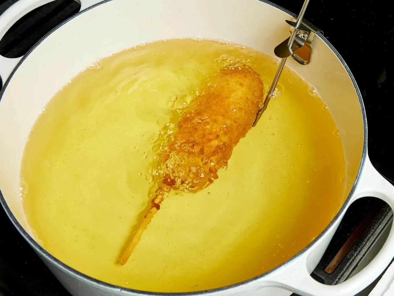 Pulled Pork & Pickle Corn Dogs