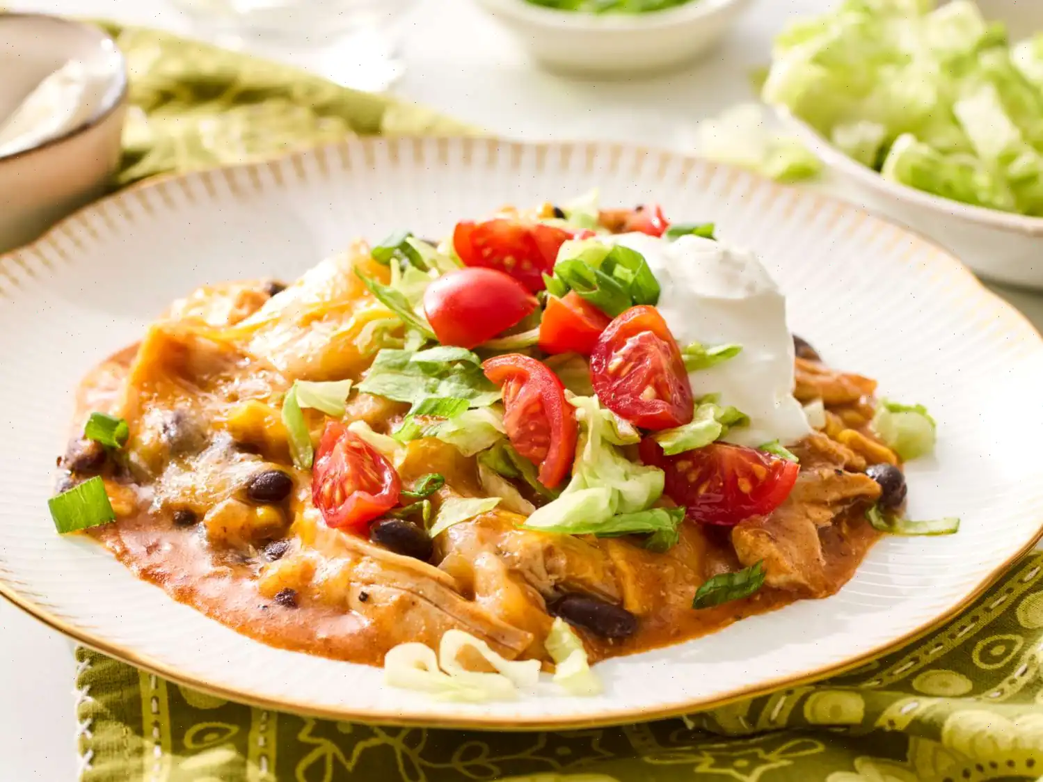 Slow Cooker Chicken Enchilada Casserole Recipe