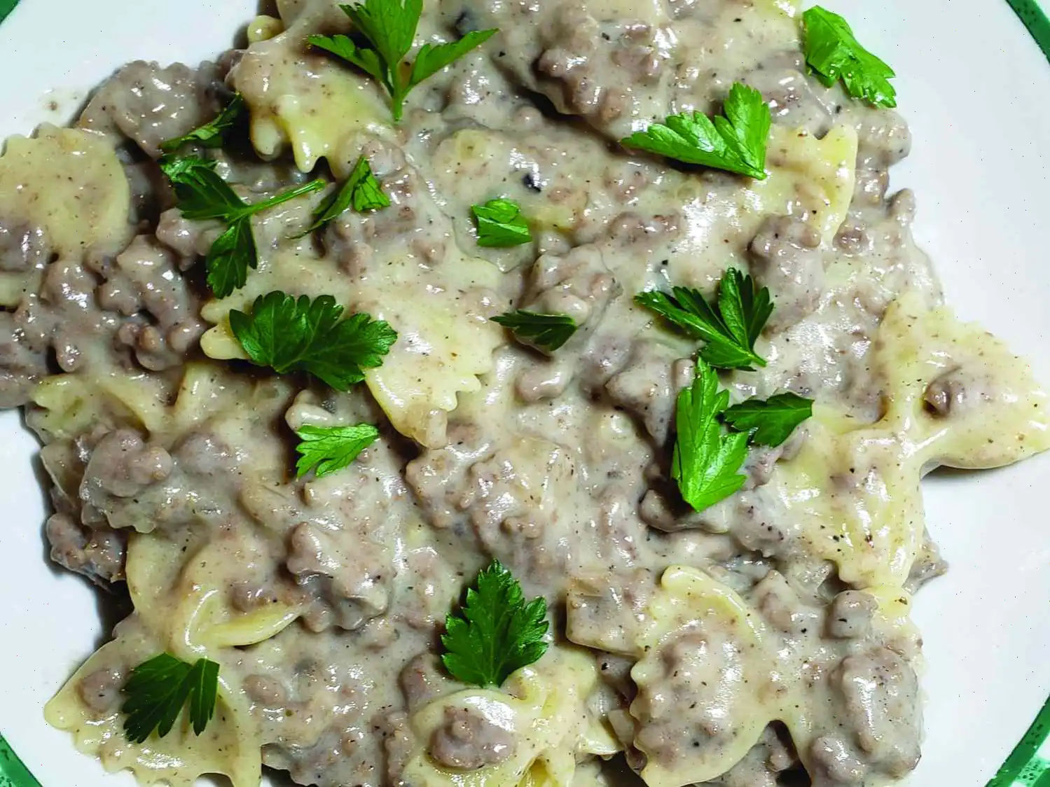 Creamy Beef and Bow Tie Pasta Recipe