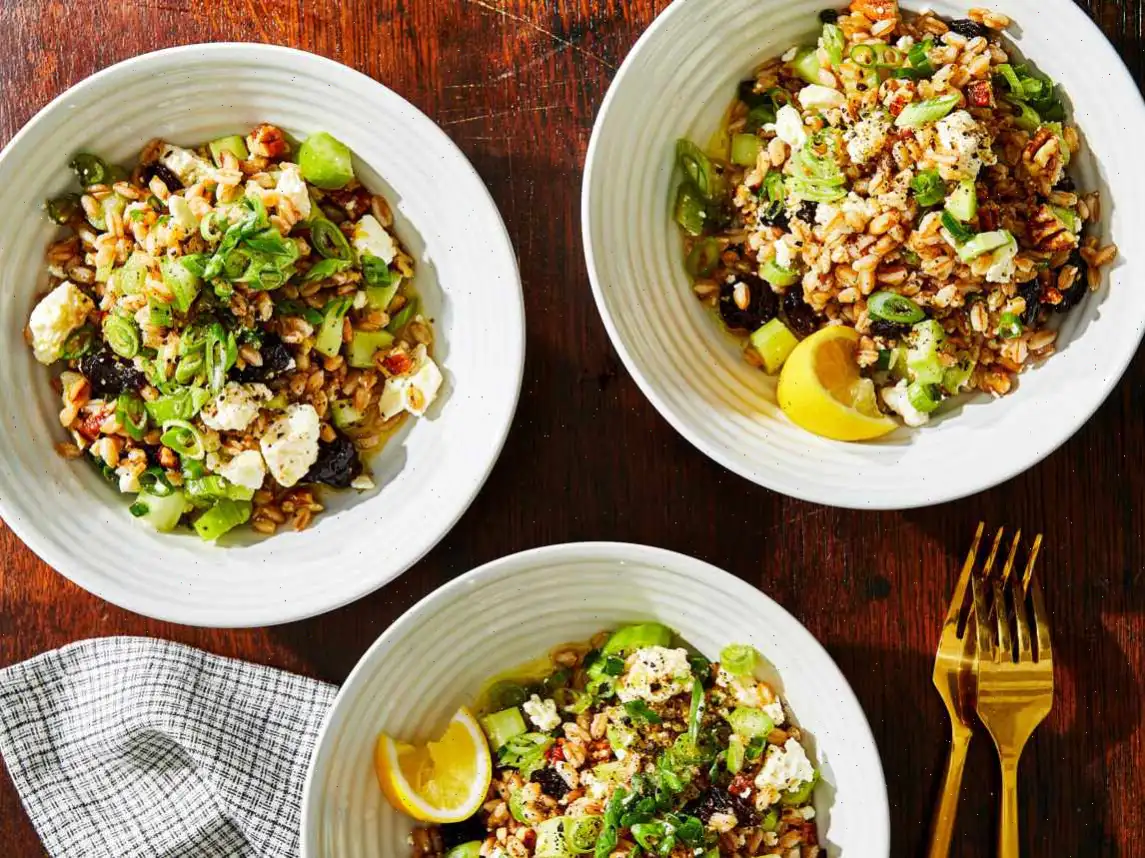 Farro Salad with Pecans, Feta, and Cherries Recipe