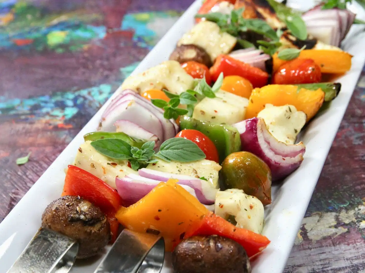 Halloumi and Vegetable Skewers Recipe