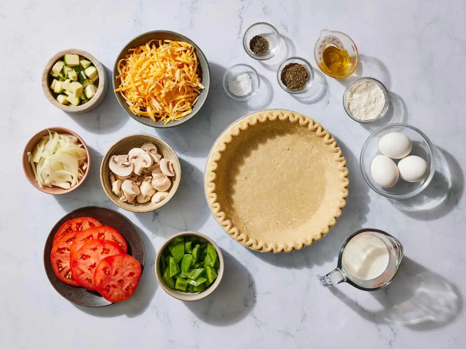 Loaded Vegetarian Quiche Recipe