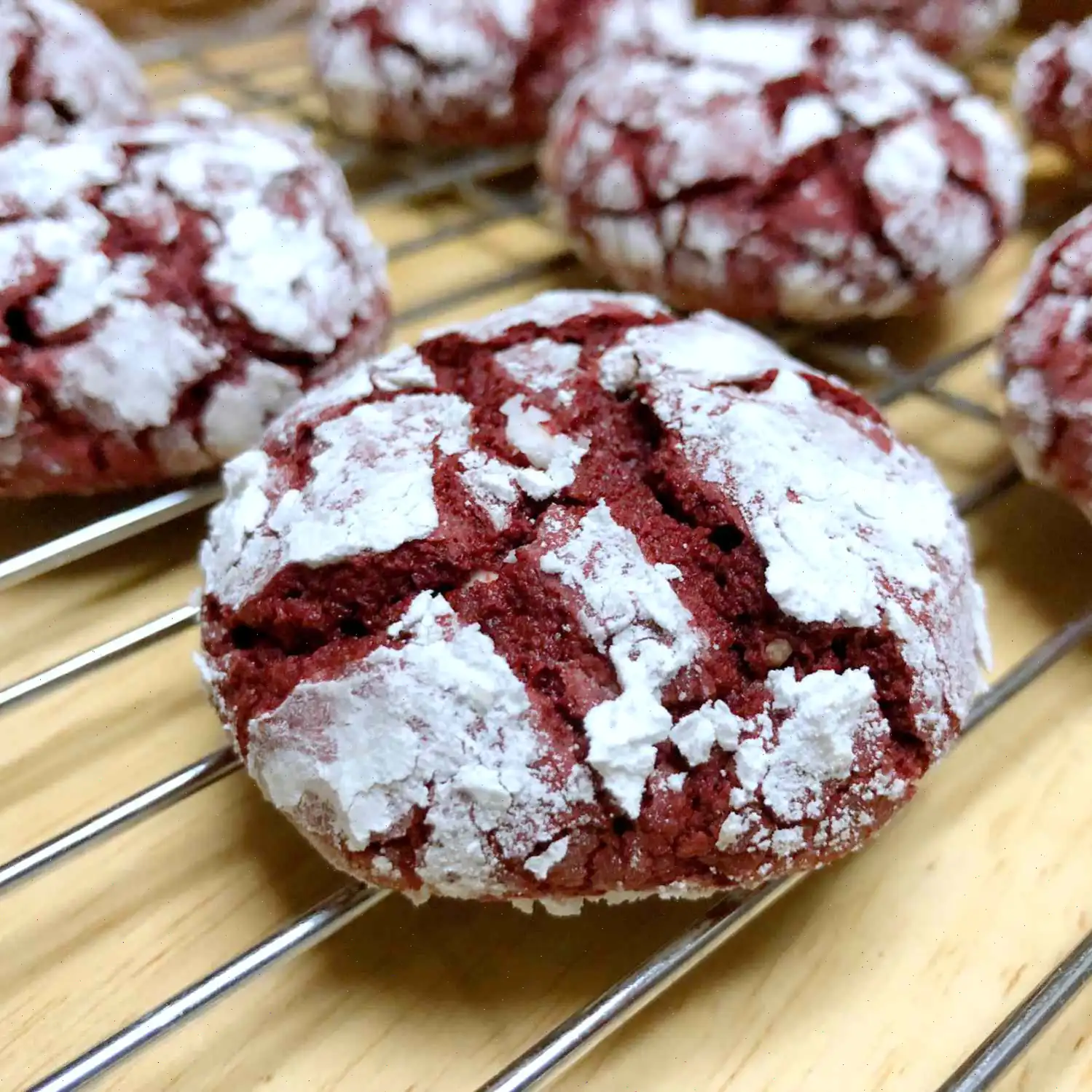 Red Velvet Crinkle Cookies Recipe