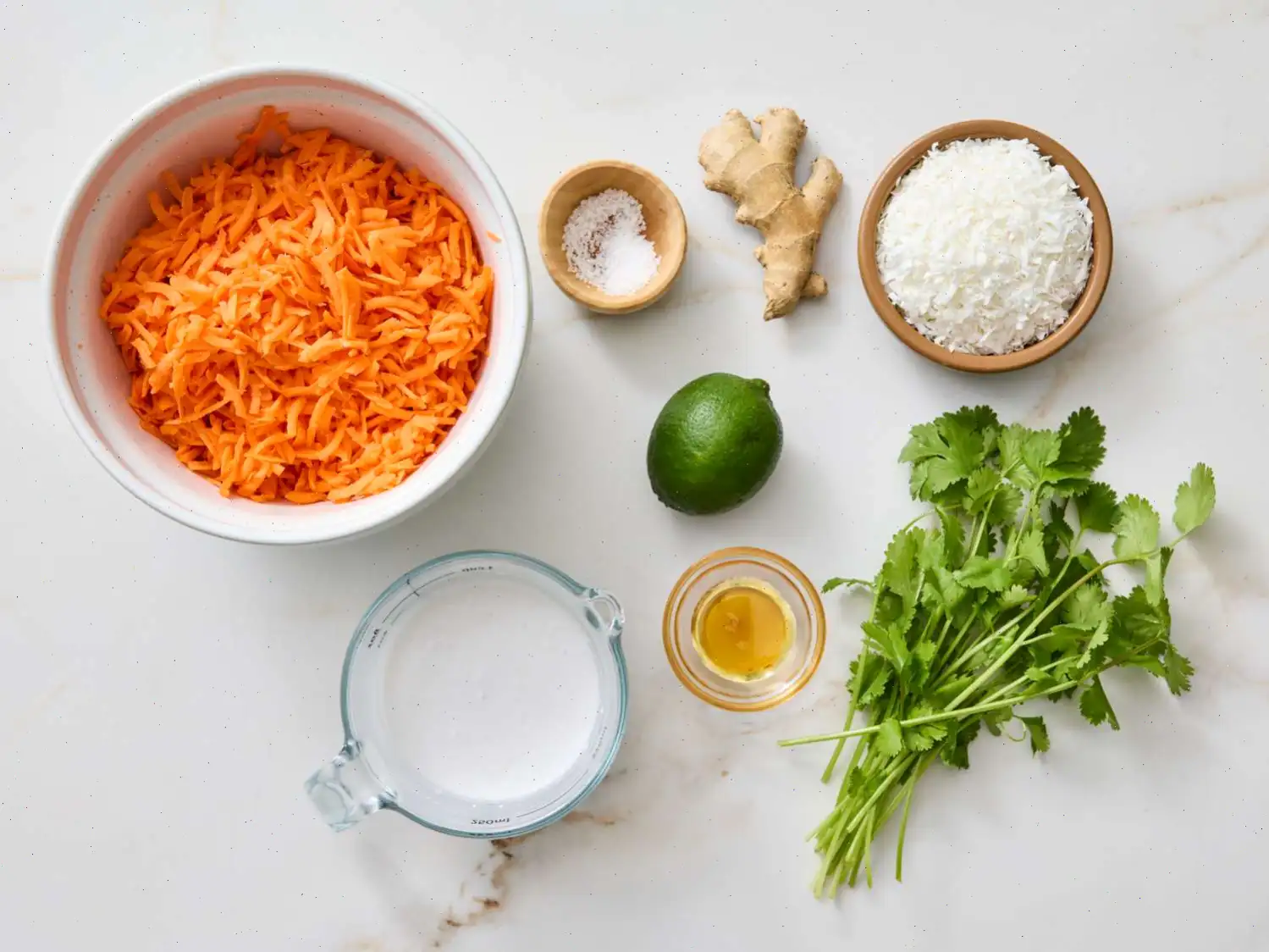 Shredded Carrot Coconut Salad Recipe