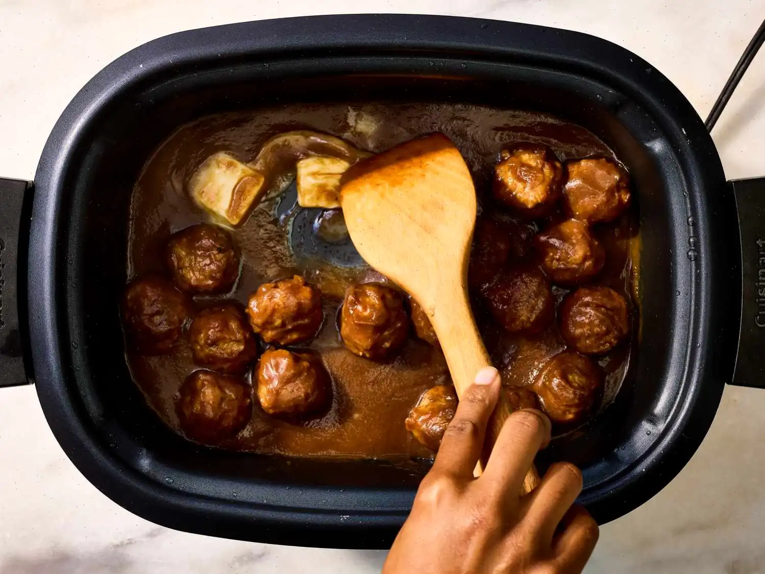Slow Cooker Chicken Apple Butter Meatballs Recipe