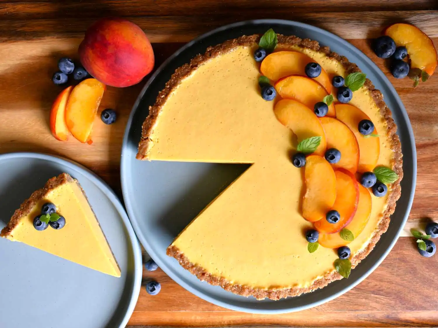 Creamy No-Bake Peach Tart Recipe