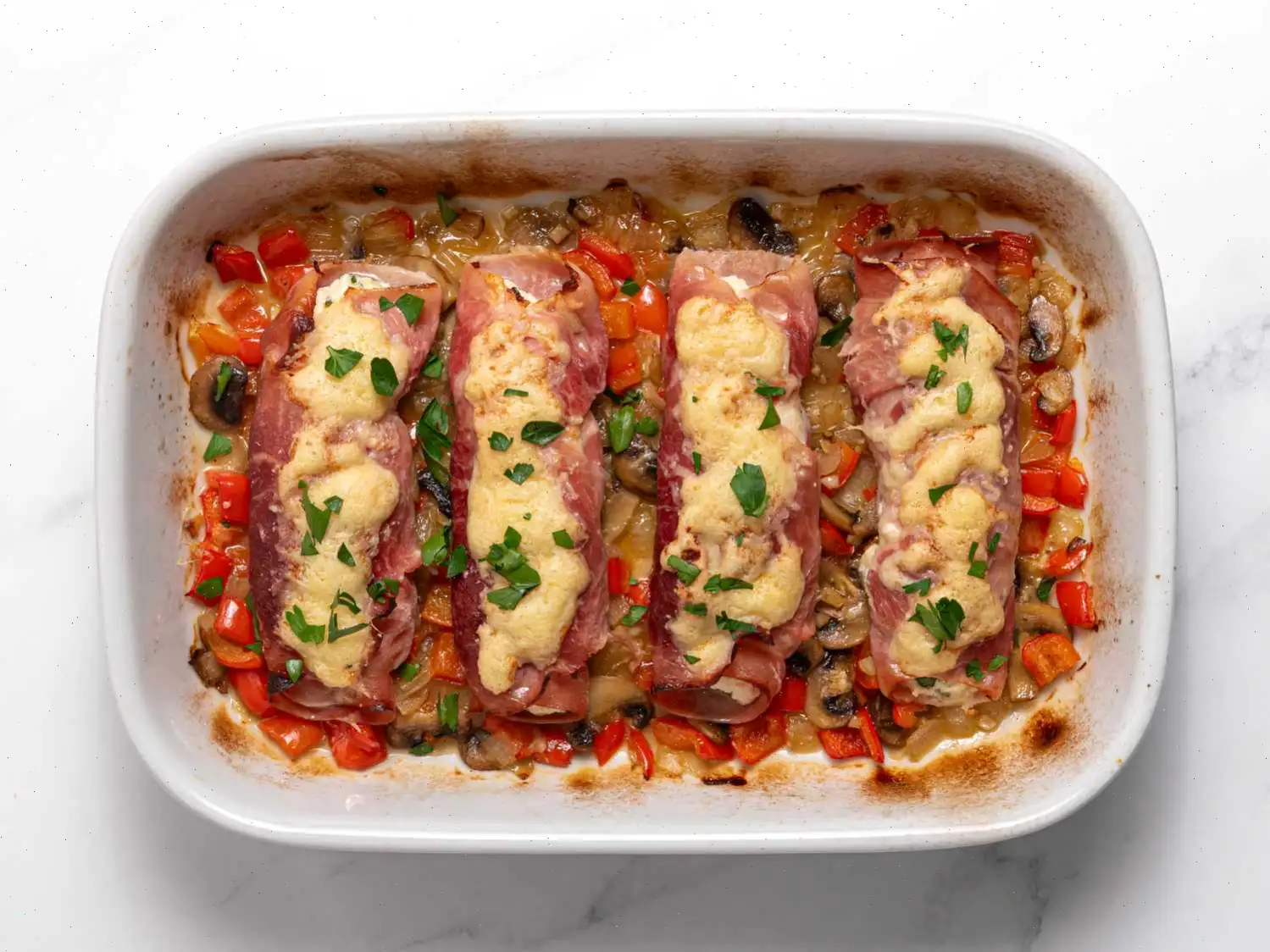 Three Cheese Ham Involtini Recipe