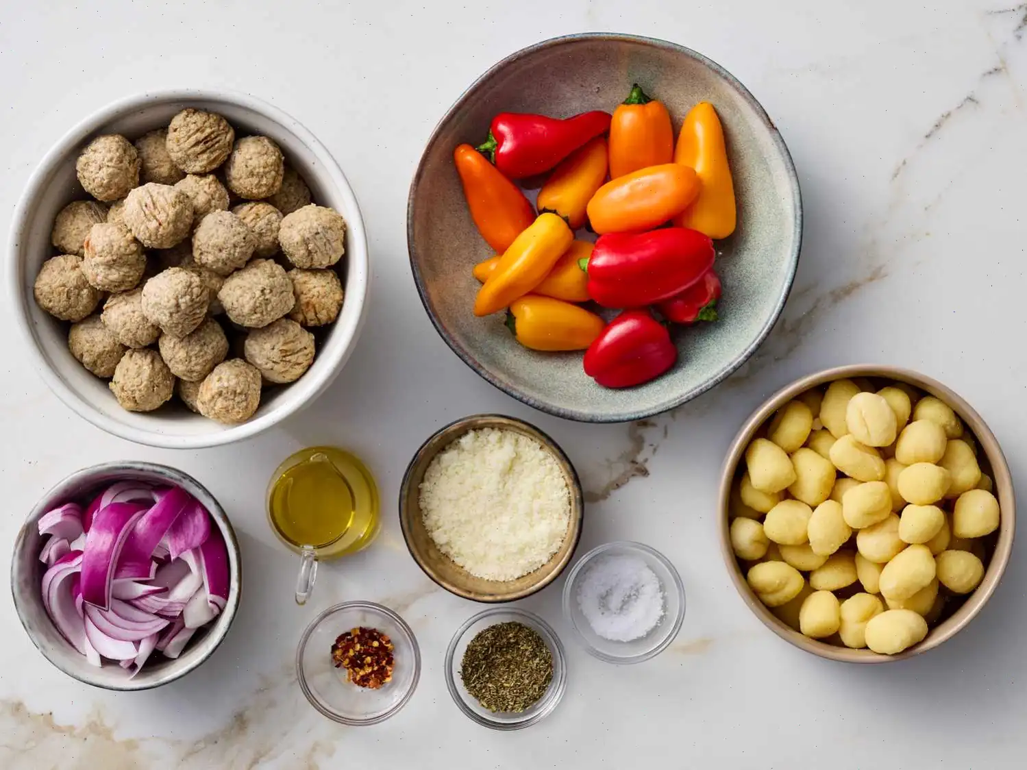 Meatball Gnocchi Sheet Pan Dinner Recipe