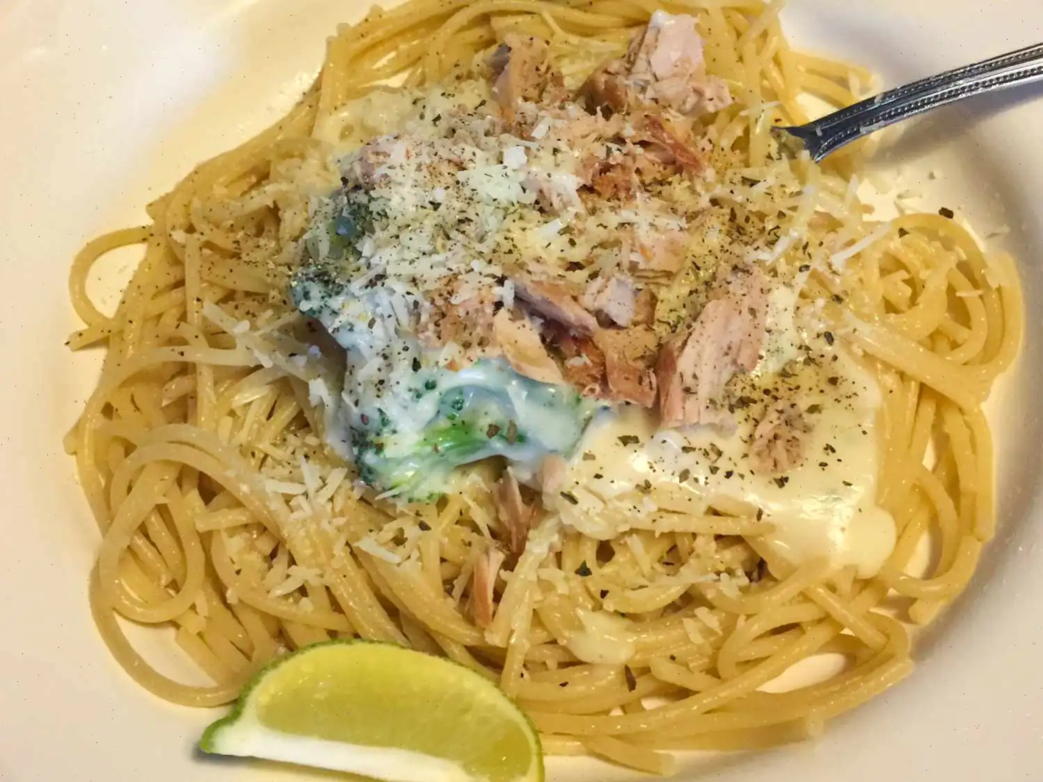 Tuna Alfredo with Penne Pasta Recipe