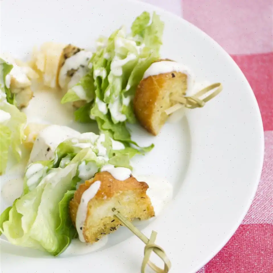 Chicken Caesar Salad on a Stick Recipe