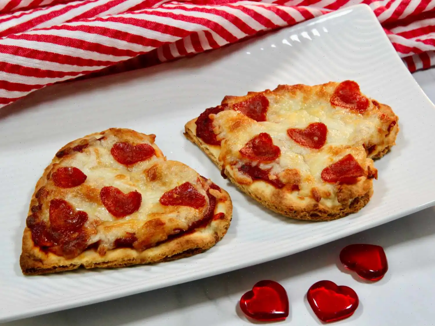 Mini Heart-Shaped Naan Pizzas Recipe