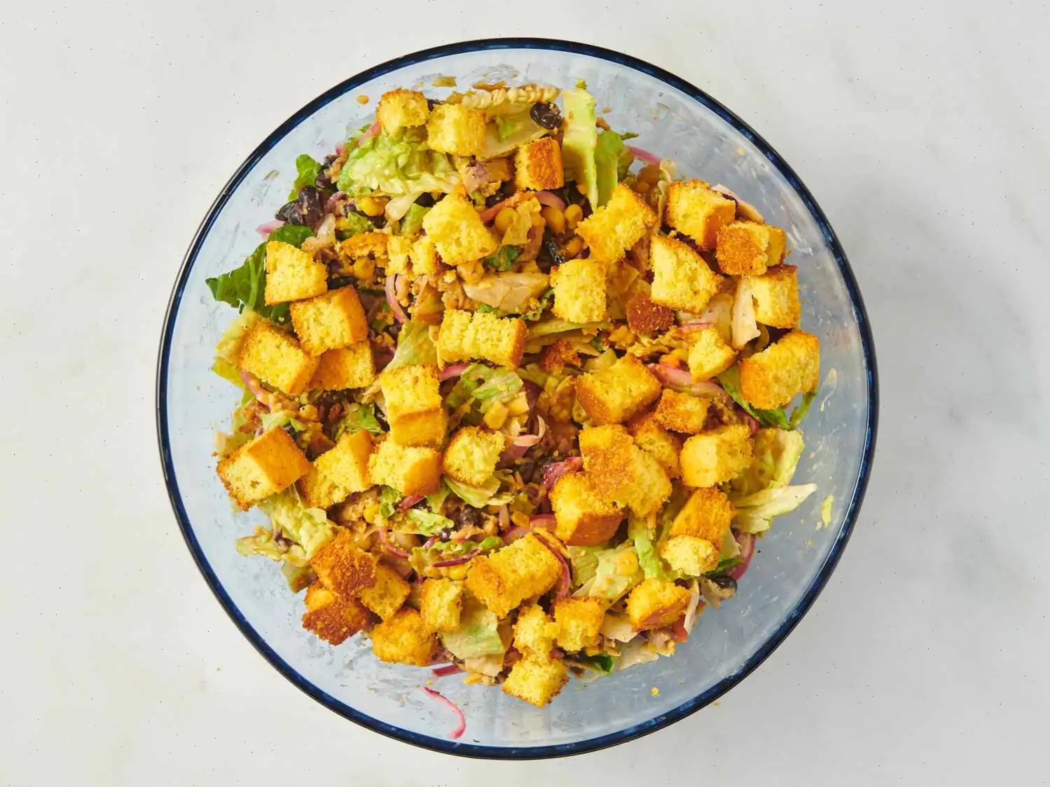 State Fair Pulled Pork and Cornbread Crouton Salad Recipe