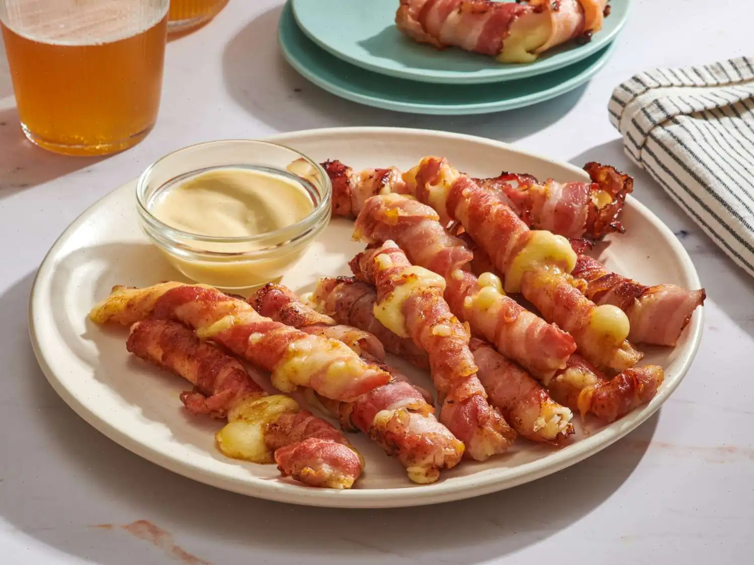 2-Ingredient Bacon-Wrapped Mozzarella Sticks Recipe