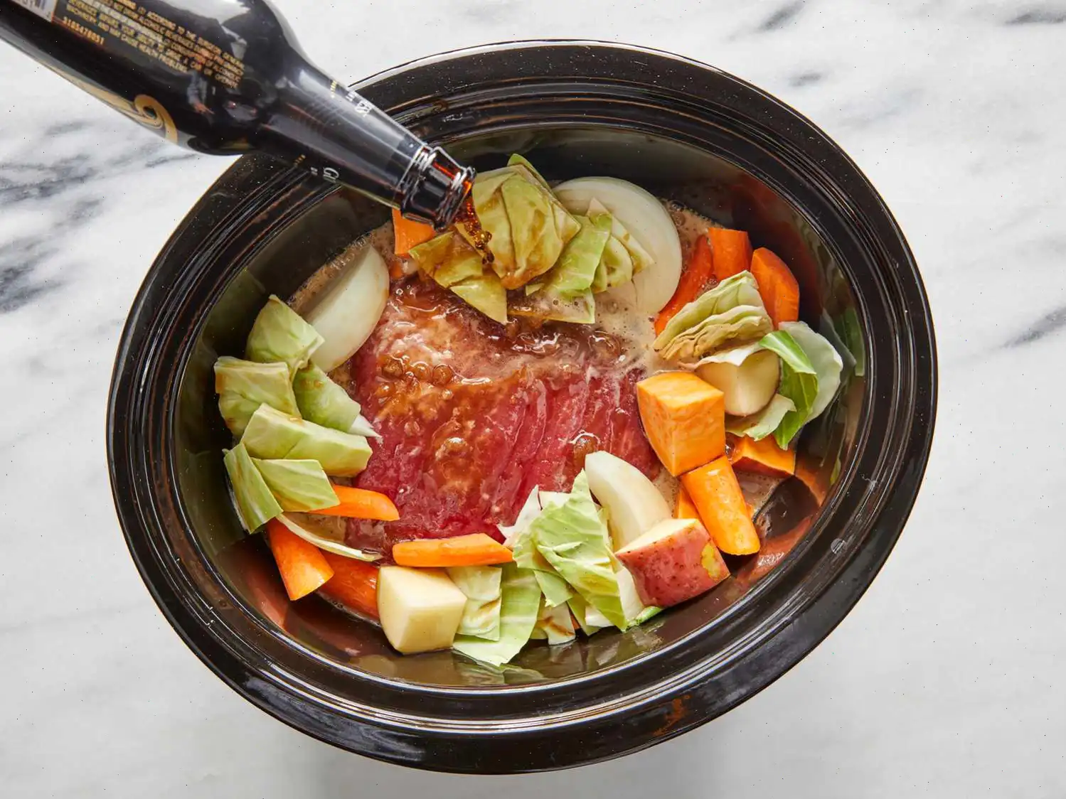 Slow Cooker Guinness Corned Beef and Veggies Recipe