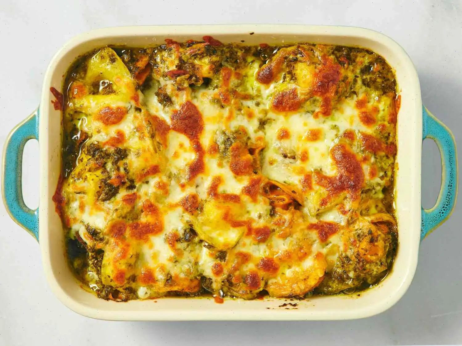 4-Ingredient Pesto Tortellini Bake Recipe