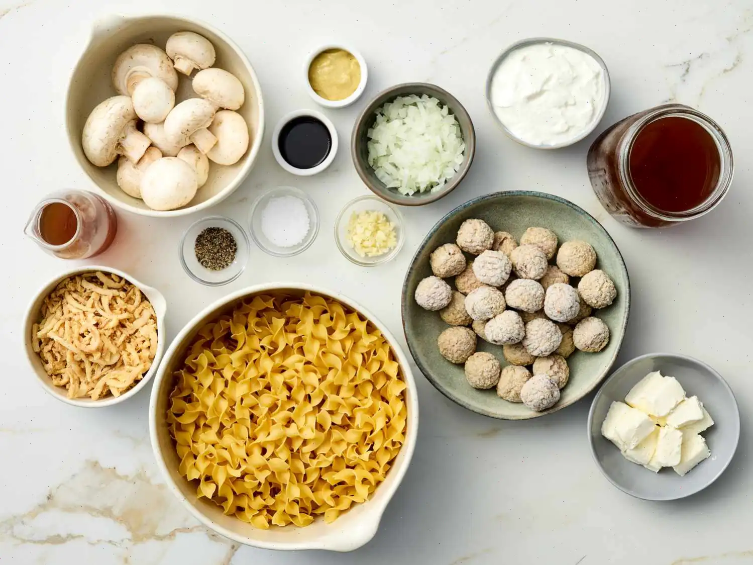 Dump and Bake Meatball Stroganoff Recipe