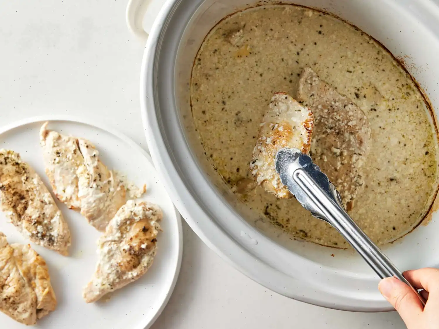 Slow Cooker Creamy Lemon Herb Chicken Recipe