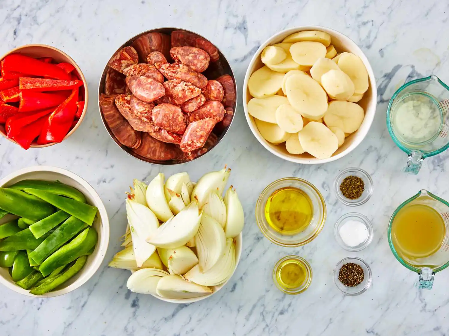 Sausage, Peppers, Onions, and Potato Bake Recipe